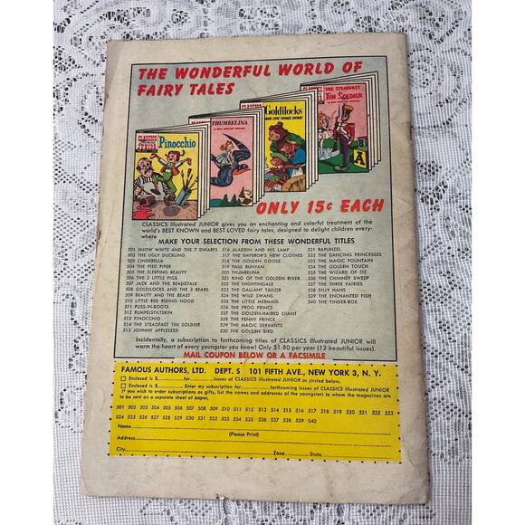 1957 Classics Illustrated Junior The Enchanted Fish No.539 - Picture 2 of 7